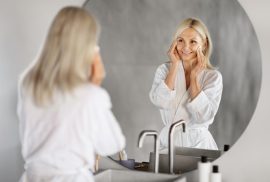 woman bathrobe